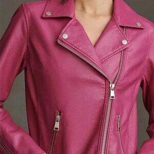 The Saige Faux-Leather Moto Jacket